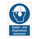 Gehör- und Kopfschutz benutzen