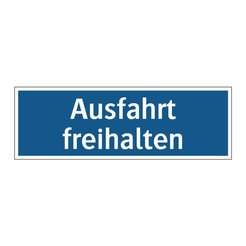 Ausfahrt freihalten
