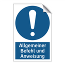 Allgemeiner Befehl und Anweisung