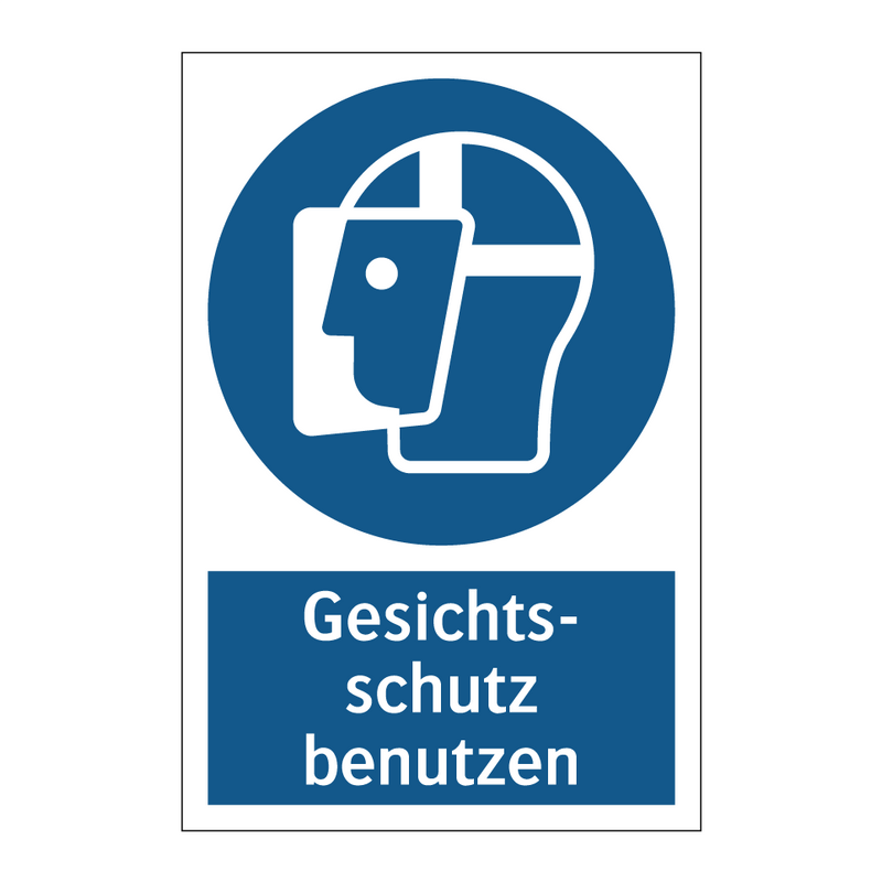 Gesichts- schutz benutzen