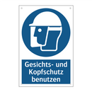 Gesichts- und Kopfschutz benutzen