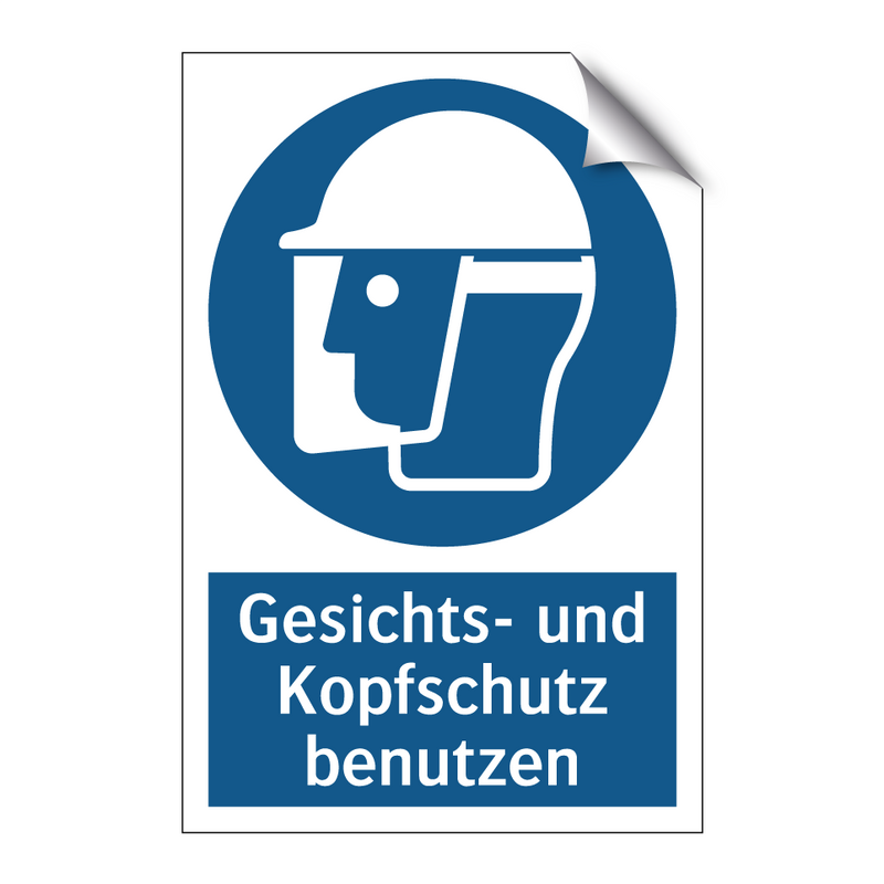 Gesichts- und Kopfschutz benutzen