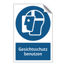 Gesichtsschutz benutzen