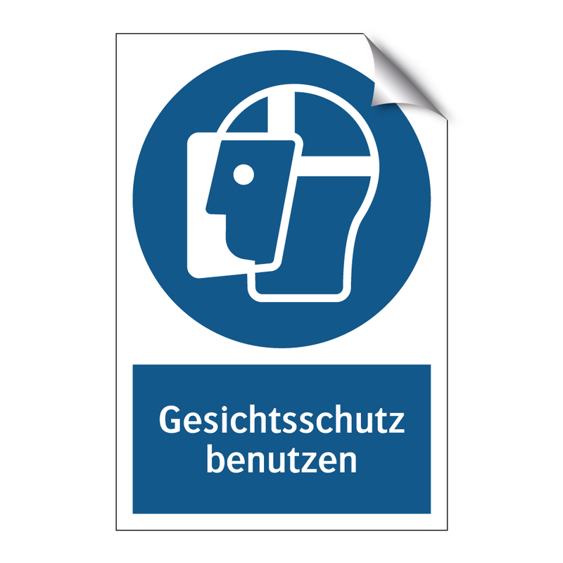Gesichtsschutz benutzen