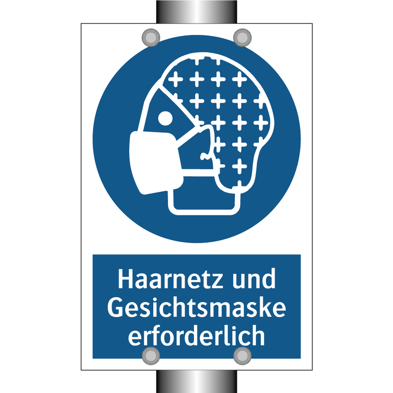 Haarnetz und Gesichtsmaske erforderlich