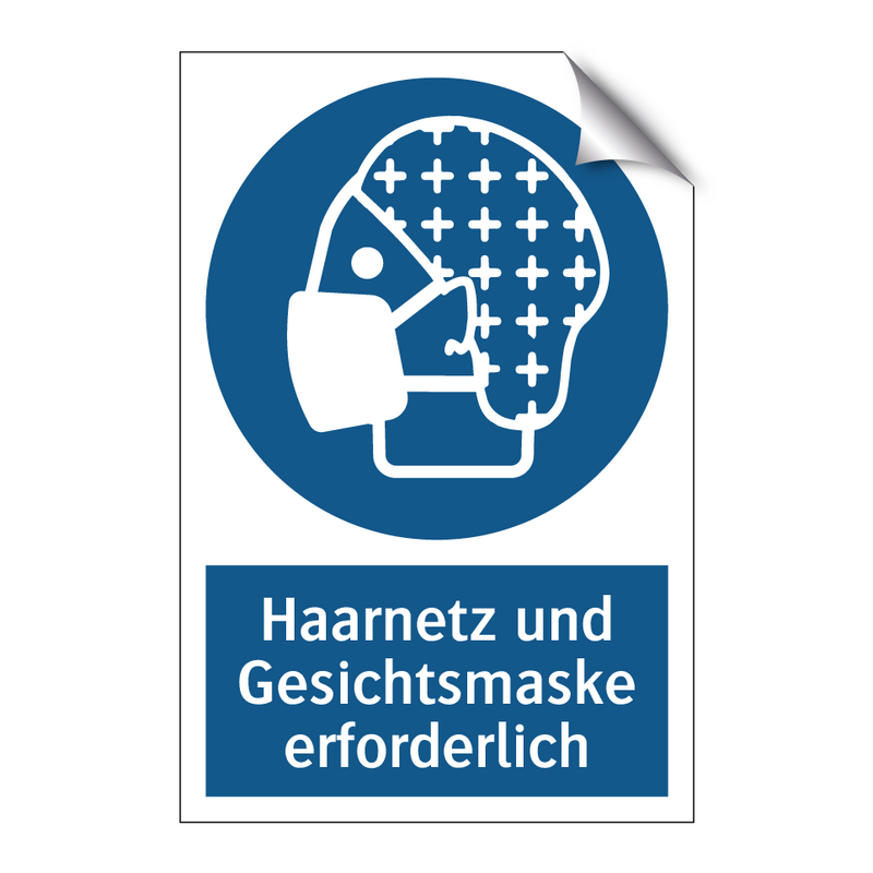 Haarnetz und Gesichtsmaske erforderlich
