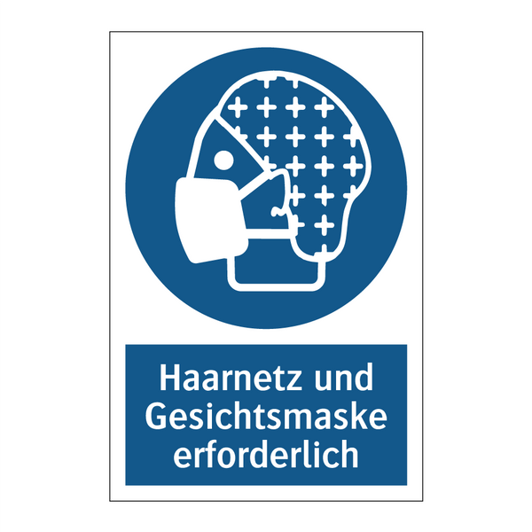 Haarnetz und Gesichtsmaske erforderlich