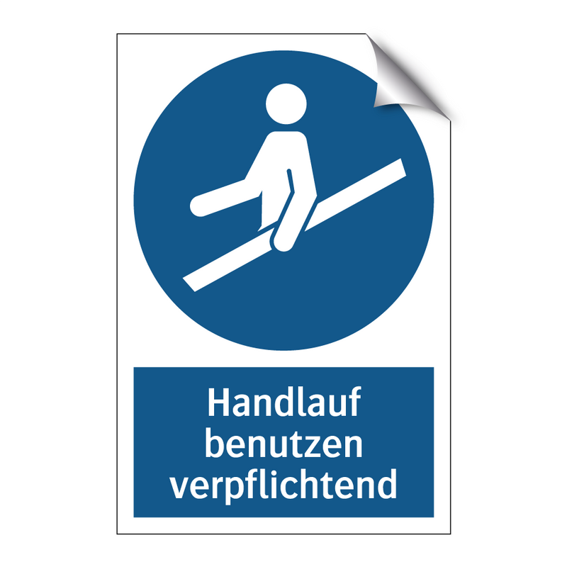 Handlauf benutzen verpflichtend
