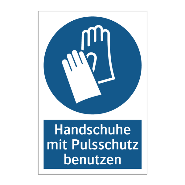 Handschuhe mit Pulsschutz benutzen
