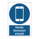 Handy benutzen erlaubt