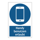 Handy benutzen erlaubt