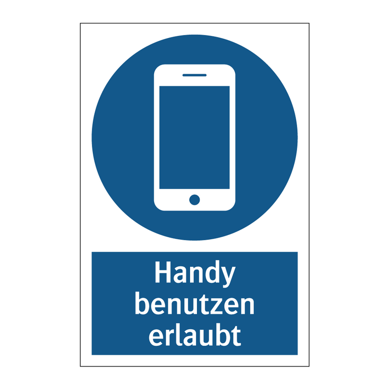 Handy benutzen erlaubt