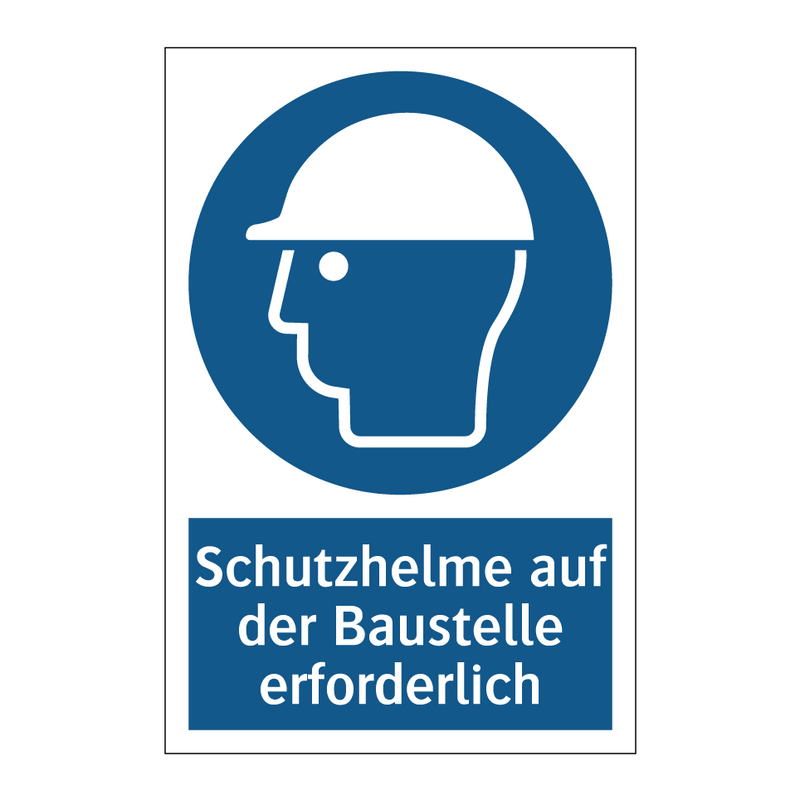 Schutzhelme auf der Baustelle erforderlich