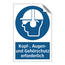 Kopf-, Augen- und Gehörschutz erforderlich