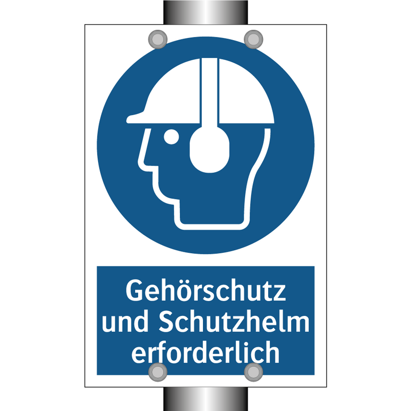 Gehörschutz und Schutzhelm erforderlich