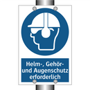 Helm-, Gehör- und Augenschutz erforderlich