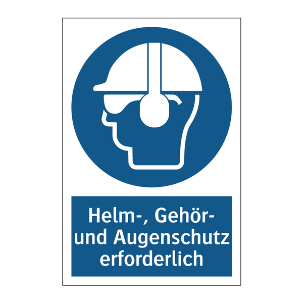 Helm-, Gehör- und Augenschutz erforderlich