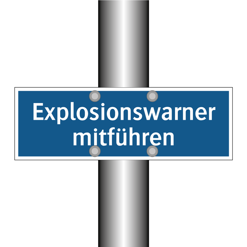 Explosionswarner mitführen