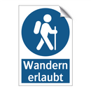 Wandern erlaubt