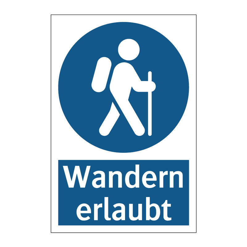 Wandern erlaubt