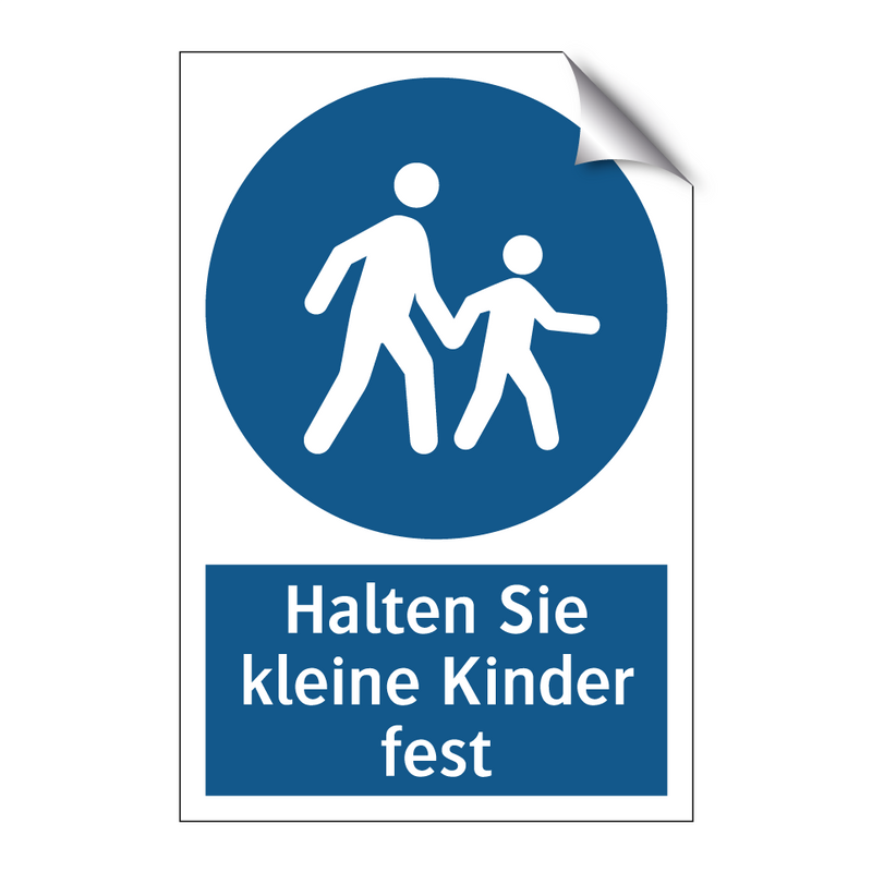 Halten Sie kleine Kinder fest