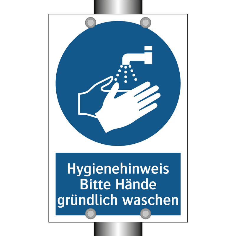 Hygienehinweis Bitte Hände gründlich waschen