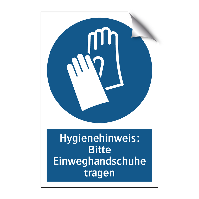 Hygienehinweis: Bitte Einweghandschuhe tragen