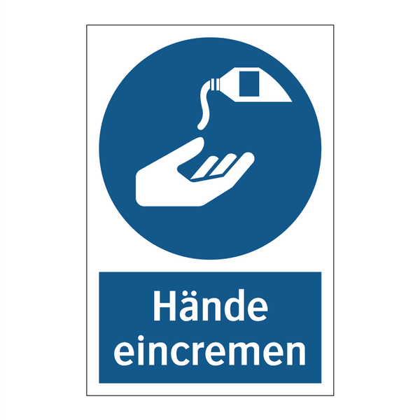 Hände eincremen