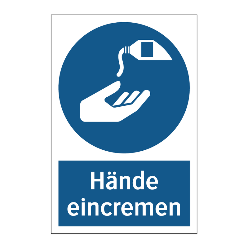 Hände eincremen