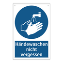 Händewaschen nicht vergessen