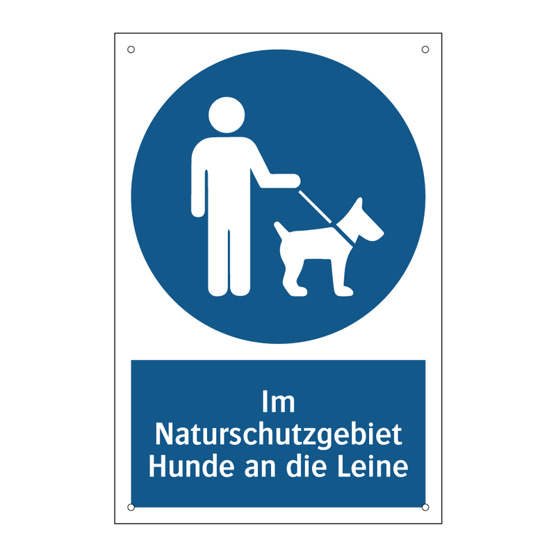 Im Naturschutzgebiet Hunde an die Leine
