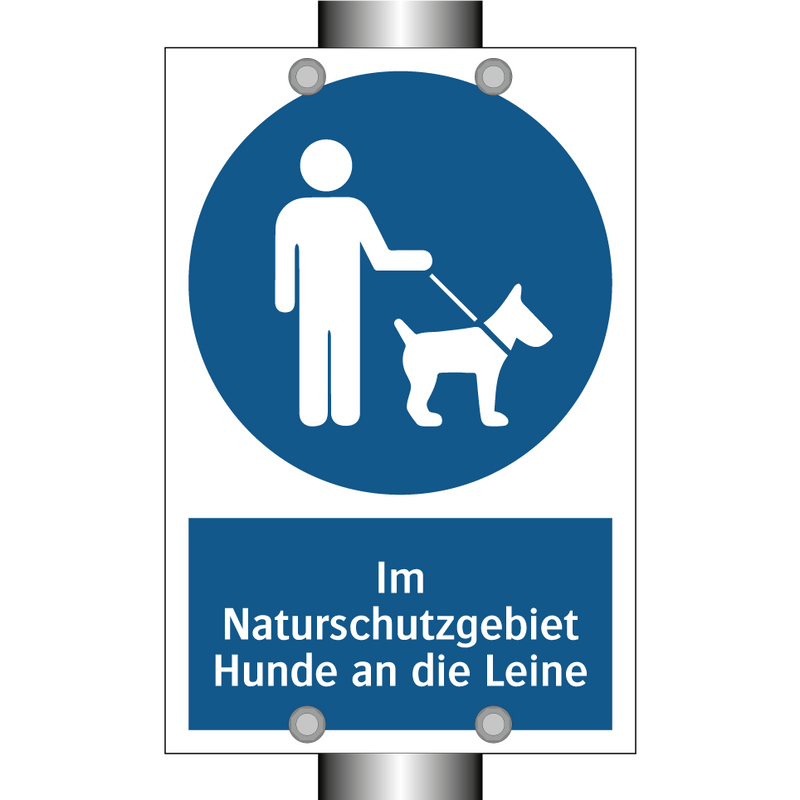 Im Naturschutzgebiet Hunde an die Leine