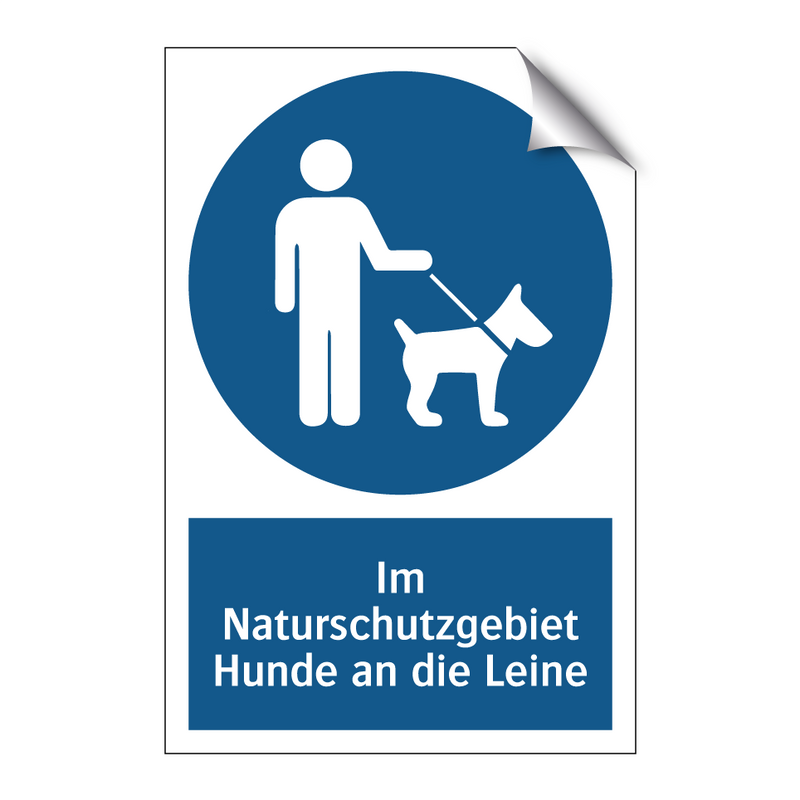 Im Naturschutzgebiet Hunde an die Leine