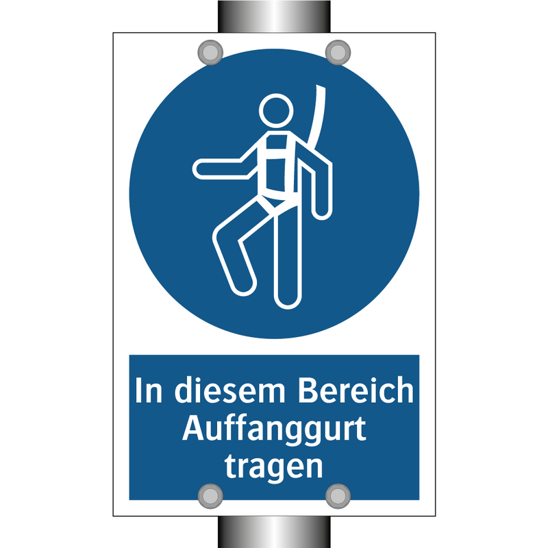 In diesem Bereich Auffanggurt tragen