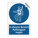 In diesem Bereich Auffanggurt tragen