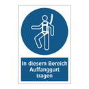 In diesem Bereich Auffanggurt tragen