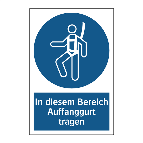 In diesem Bereich Auffanggurt tragen