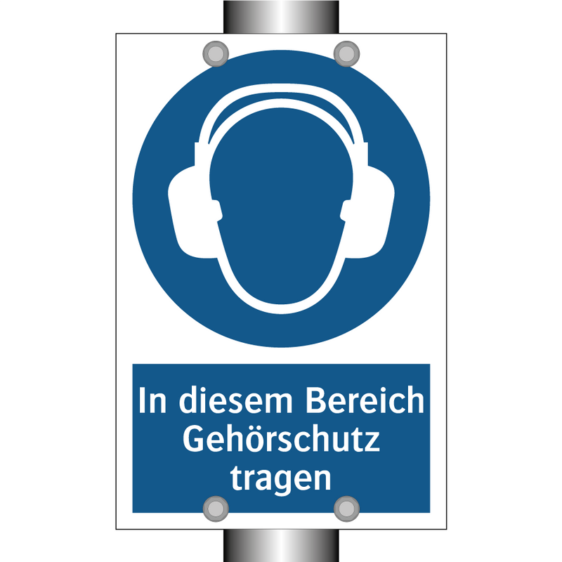 In diesem Bereich Gehörschutz tragen
