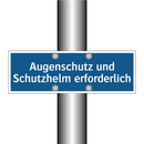 Augenschutz und Schutzhelm erforderlich