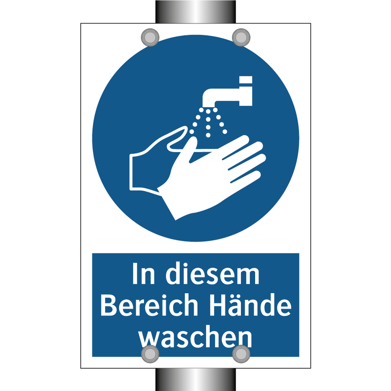 In diesem Bereich Hände waschen