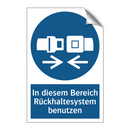 In diesem Bereich Rückhaltesystem benutzen