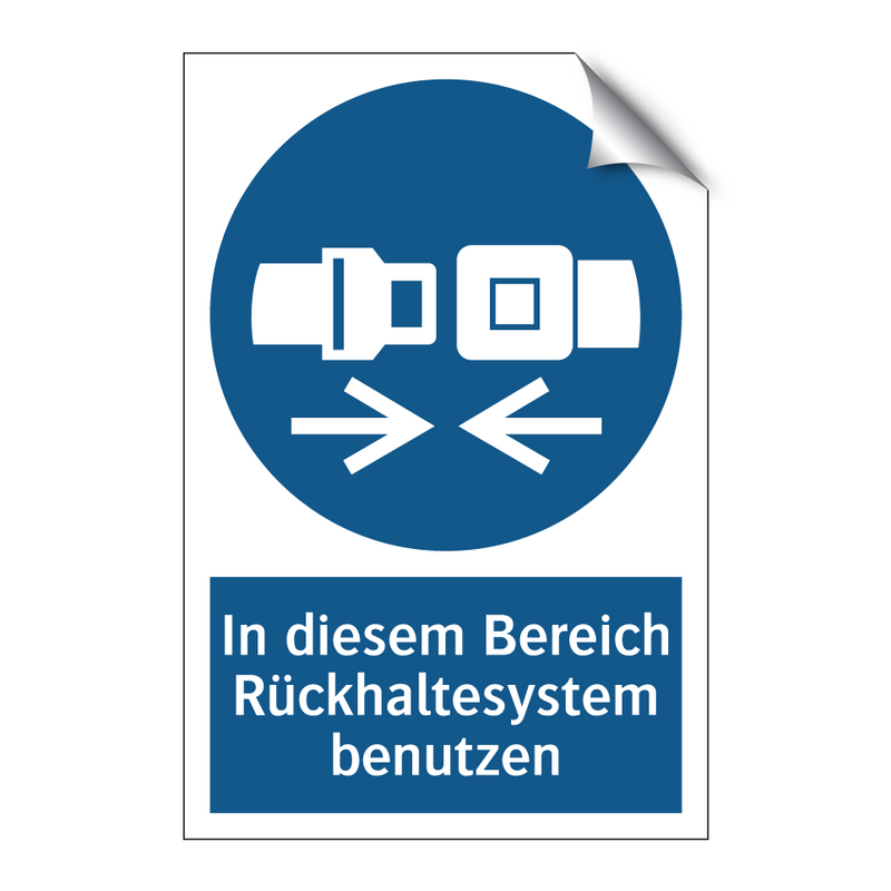 In diesem Bereich Rückhaltesystem benutzen