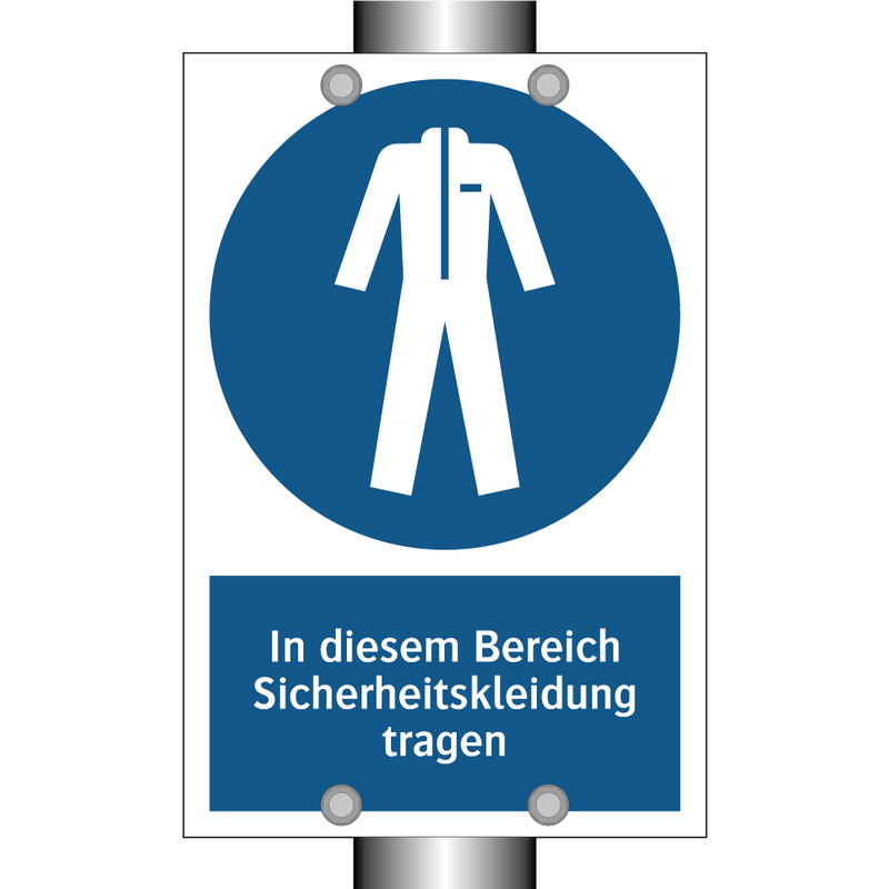 In diesem Bereich Sicherheitskleidung tragen