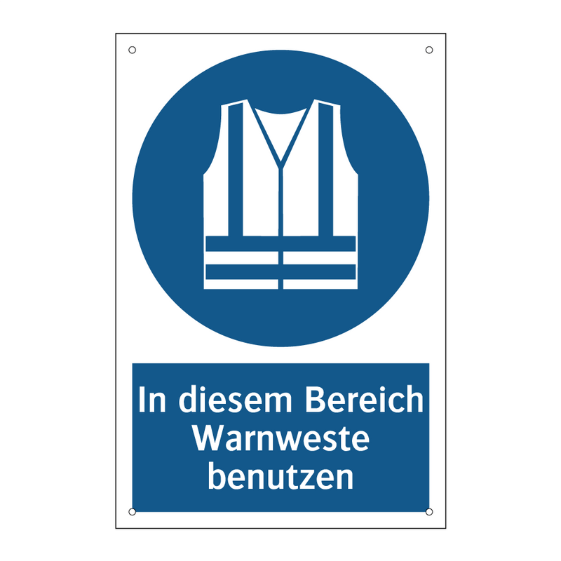 In diesem Bereich Warnweste benutzen