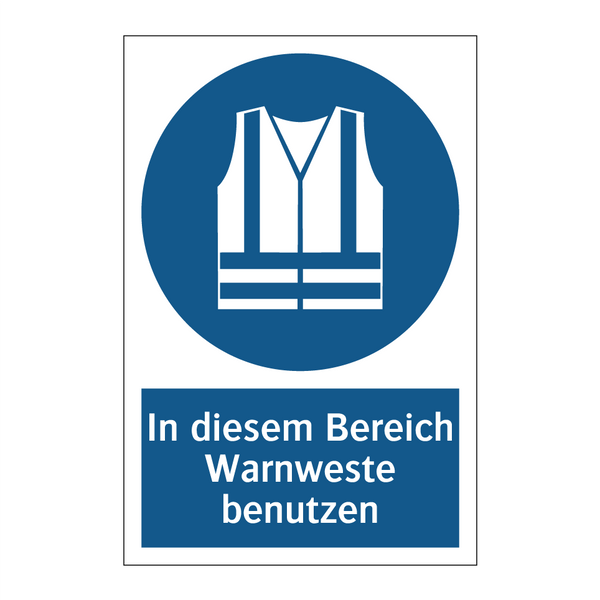 In diesem Bereich Warnweste benutzen