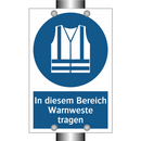 In diesem Bereich Warnweste tragen