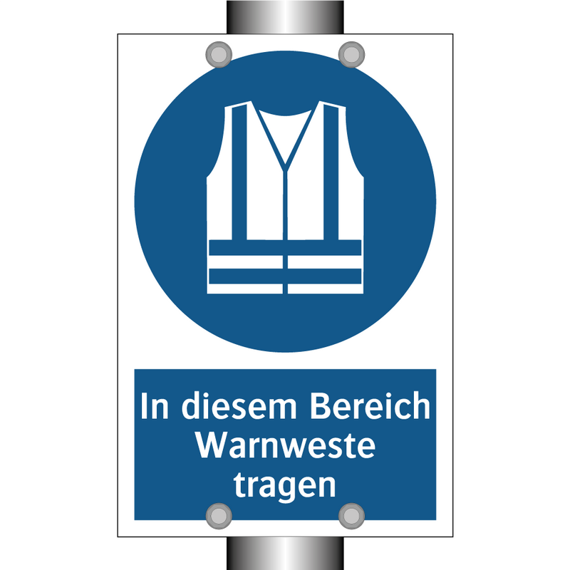 In diesem Bereich Warnweste tragen