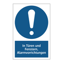 In Türen und Fenstern, Alarmvorrichtungen