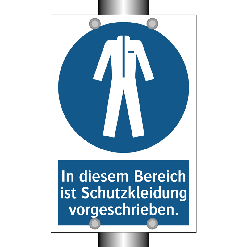 In diesem Bereich ist Schutzkleidung vorgeschrieben.