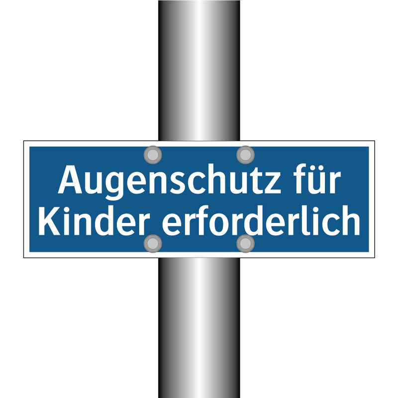 Augenschutz für Kinder erforderlich